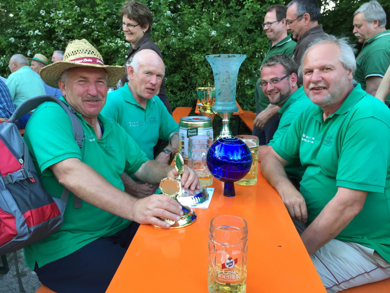 Die Sieger aus Grünthal: Toni, Rupert, Johannes und Helmut