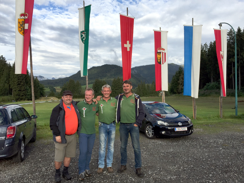 Hermann Huber, Herbert Loibnegger, Peter Ebert und Konrad Wittmann nach dem Turnier